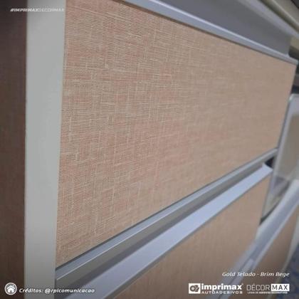 Imagem de Envelopamento Vinil Adesivo Linho Gold Telado Bege 0,61x2m