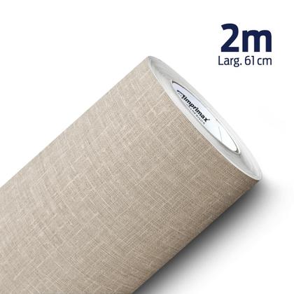 Imagem de Envelopamento Vinil Adesivo Linho Gold Telado Bege 0,61x2m