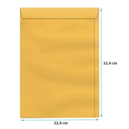 Imagem de Envelope A4 Amarelo Ouro 229 x 324 mm Skn 32 250 Unidades