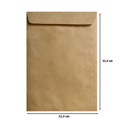 Imagem de Envelope A4 Saco Kraft Pardo 22 X 32 Cm Scrity 250 Unidades