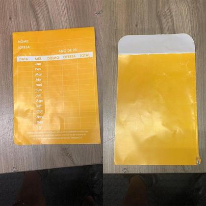 Imagem de Envelope Bolsa Dízimo/Oferta Anual - 100 Unidades em Papel Couchê 150g