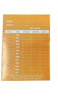 Imagem de Envelope Bolsa Dízimo/Oferta Anual - 100 Unidades em Papel Couchê 150g