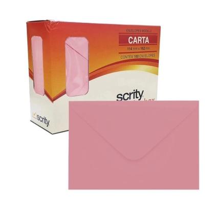Imagem de Envelope Carta 114x162 com 100 Rosa Fidji Scrity