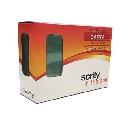 Imagem de Envelope Carta 114x162 com 100 Verde Escuro Brasil Scrity