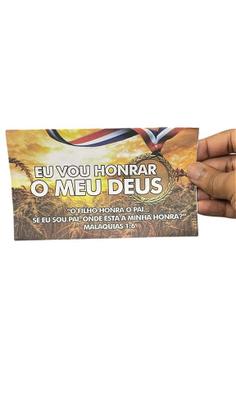 Imagem de Envelope Colado Eu Vou Honrar o Meu Deus - 100 Unidades