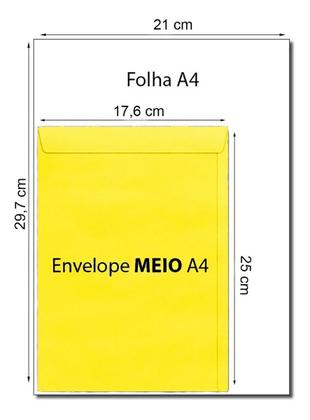 Imagem de Envelope Meio A4 176X250mm 50 Unidades Escritorio