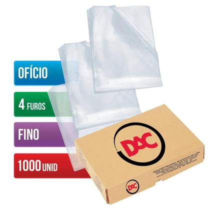 Imagem de Envelope Plástico Fino A4 4 Furos C/1000 