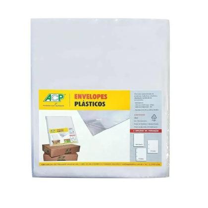 Imagem de Envelope Plástico Ofício Sem Furos 0,12mm Acp Pct Com 100