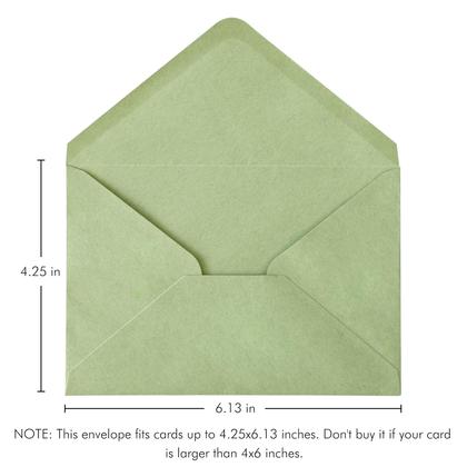 Imagem de Envelope Ponatia, pacote com 50, verde sálvia, 11x16 cm, selado