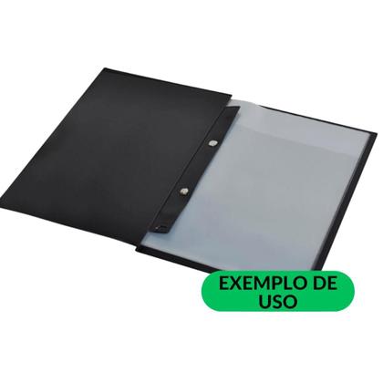 Imagem de Envelope Saco Plástico A4 Acp 0,12mm 4 Furos C/50