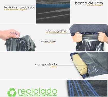 Imagem de Envelope Segurança 19x25 Cinza Reciclado Saco 1000 Unidades