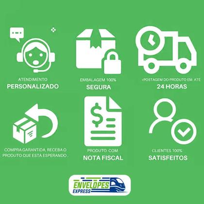 Imagem de Envelope Segurança Cinza 35x40 Eco 100 Unidades - Saco Autoadesivo Flyer