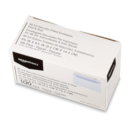 Imagem de Envelopes coloridos de segurança Amazon Basics 6 3/4, pacote com 100