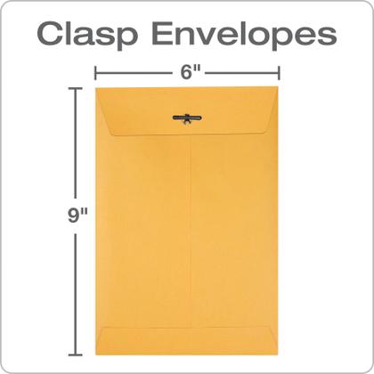 Imagem de Envelopes com fecho Quality Park 6x9, papel kraft de 28 libras, 100/caixa