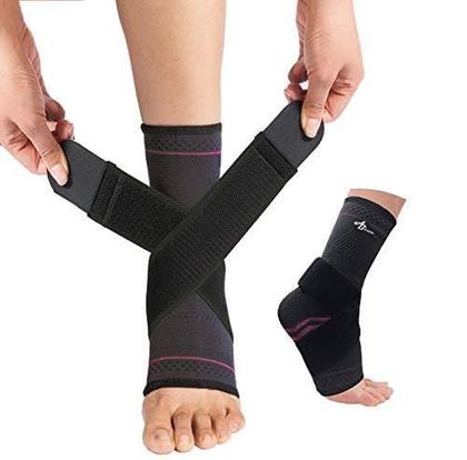 Imagem de Envoltório de compressão ABIRAM Foot Sleeve com suporte de tornozelo (par)
