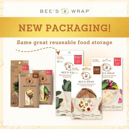 Imagem de Envoltórios de cera de abelha Bee's Wrap Botanical Bread Wrap reutilizável