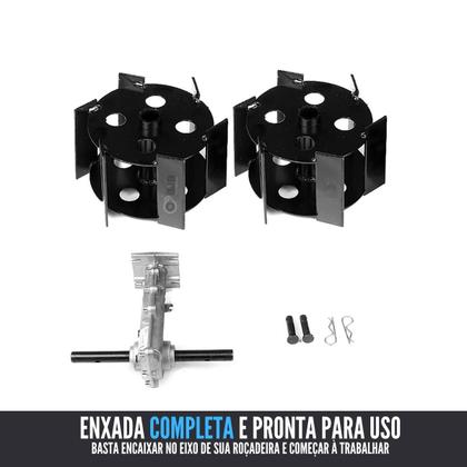 Imagem de Enxada Capina Cultivo Roçadeira Para Vulcan 43/52Cc