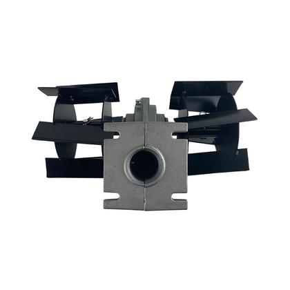 Imagem de Enxada Inchada Rotativa Capinadeira 28mm 9 Estrias para Roçadeira a Gasolina Importada Carbon Fak