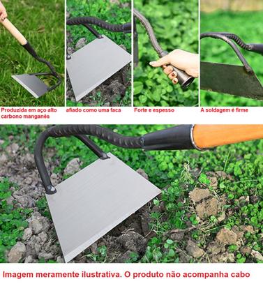 Imagem de Enxada Manual Curvada para Capinar e Jardinagem Prática 16cm