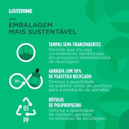 Imagem de Enxaguante Antisséptico Bucal Listerine Cool Mint Hortelã  500mL