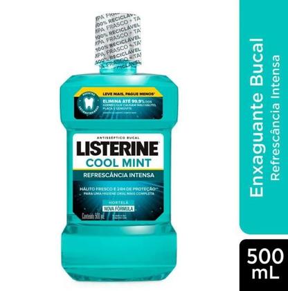 Imagem de Enxaguante Antisséptico Bucal Listerine Cool Mint Hortelã  500mL