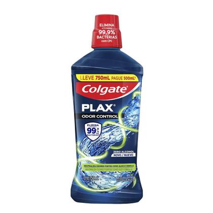 Imagem de Enxaguante Bucal Colgate Zero Ácool Plax Odor Control 750ml