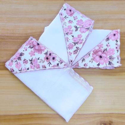 Imagem de Enxoval de maternidade com fraldinhas de boca e ombro kit 6 unidades