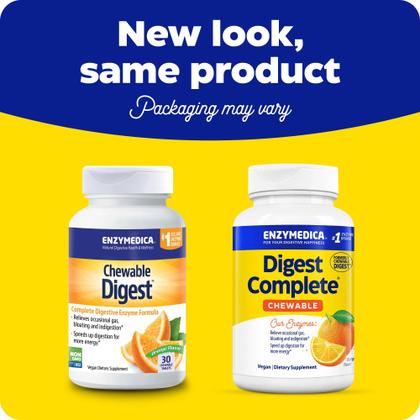 Imagem de Enzimas digestivas Digest Chewable Enzymedica 60 comprimidos