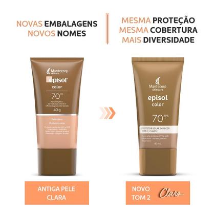 Imagem de Episol Color Mantecorp Skincare - Protetor Solar com Cor FPS70