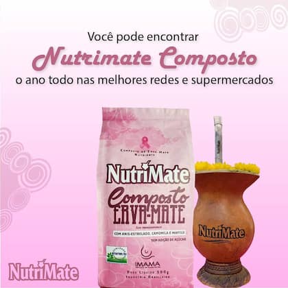Imagem de Erva Mate Nutrimate Rosa 500g Composta Anis Estrelado