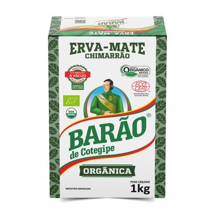 Imagem de Erva-Mate Orgânica A Vácuo Barão 1Kg, Erva Mate Orgânica Padrão Gaúcho Para Chimarrão, Branco, Sabor Natural Puro E Autê