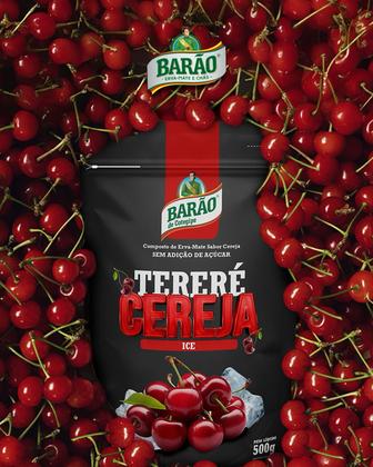 Imagem de Erva Mate Tereré BARÃO CEREJA ICE Sem Glúten 500g