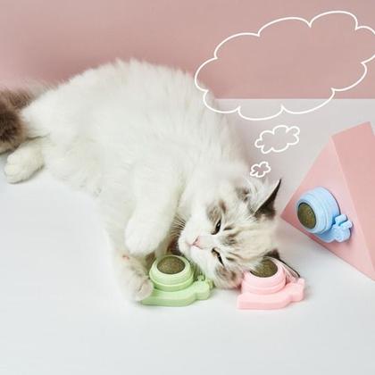 Imagem de Erva Para Gatos Catnip Bola Bolinha Lambe Lambe Brinquedo Interativo para Gatos Abacate