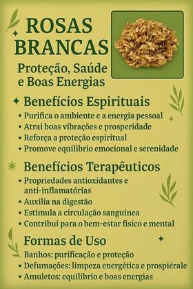 Imagem de Erva Rosas Brancas na Umbanda e Candomblé  Purificação  Paz  Harmonia Espiritual