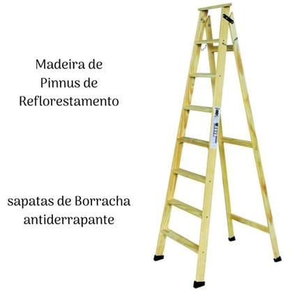 Imagem de Escada americana 5degr.c/sapata madeira 5degr.