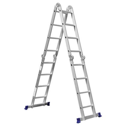 Imagem de Escada Articulada 16 Degraus 4x4 Em Alumínio Mor