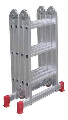 Imagem de Escada Articulada 4x3 Suprema Pro 12 Degraus Aluminio