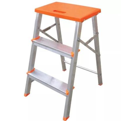 Imagem de Escada Banqueta de Alumínio Doméstica Dobrável c/ 3 Degraus BOTAFOGO