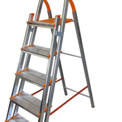 Imagem de Escada de alumínio com 5 degraus duplos residencial - EMD005