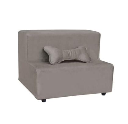 Imagem de Escada Escadinha Pet 2 Degraus Gato e Cachorro Ideal Sofá, Cama Espumada com Osso incluso Cinza