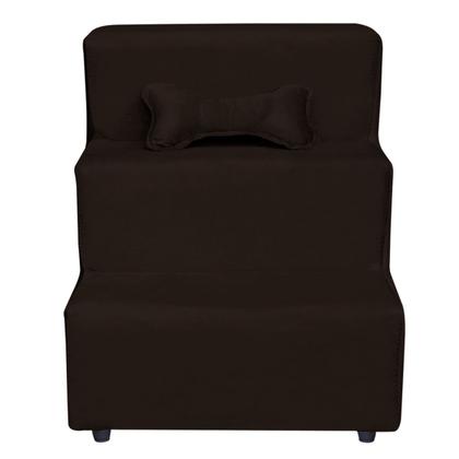 Imagem de Escada Pet para Cachorro, Gato 3 Degraus Várias Cores Veludo Com Almofada Osso  Pratikza