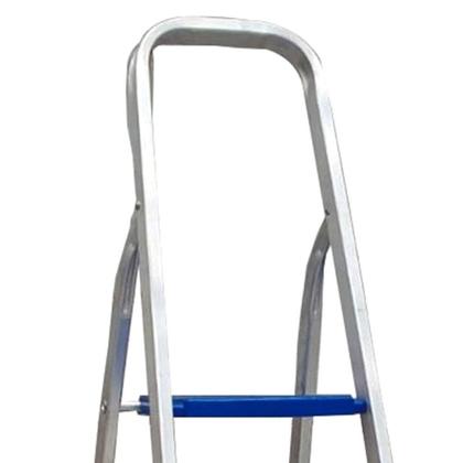 Imagem de Escada Portátil Doméstica 5 Degraus Alumínio Antiderrapante Suporta Até 120kg Real Escadas