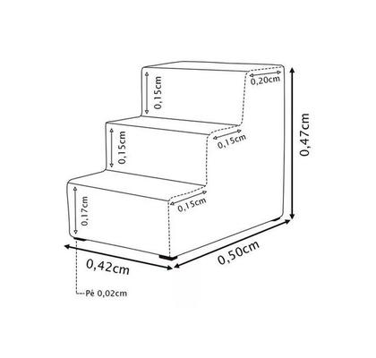 Imagem de Escada Rampa para Pet Cachorro Gato - Leo Decor