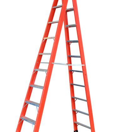 Imagem de Escada tesoura dupla em fibra de vidro 10 degraus 3,0 m - Profissional