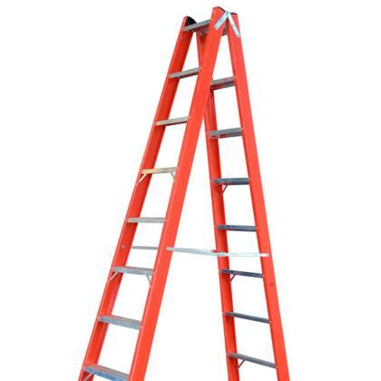 Imagem de Escada tesoura dupla em fibra de vidro 10 degraus 3,0 m - Profissional