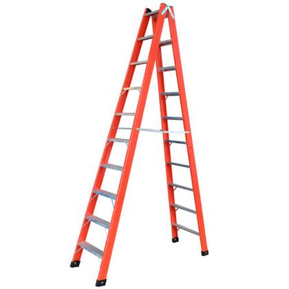 Imagem de Escada tesoura dupla em fibra de vidro 10 degraus 3,0 m - Profissional