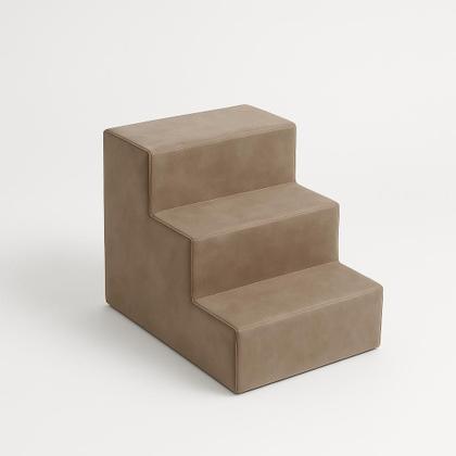 Imagem de Escadinha Pet Escada Luxo 3 Degraus Suede Capuccino