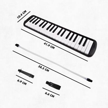 Imagem de Escaleta Melódica Preta com 32 Teclas, Ideal Para Iniciantes e Crianças em Aulas de Música
