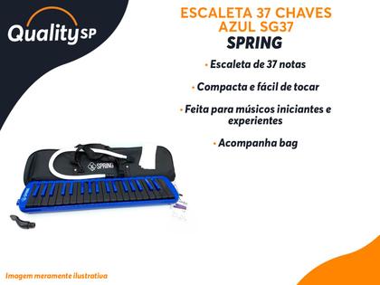 Imagem de Escaleta Spring SG37 Azul Com preto 37 Notas com Bag