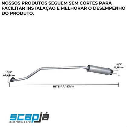 Imagem de Escapamento Abafador Intermediário Honda Civic Ex 1.7 01 06